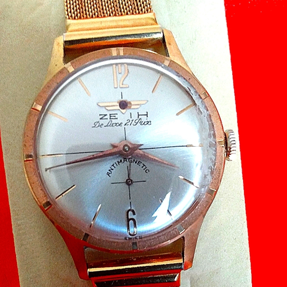 ZEIH 18k+g.p. Deluxe 21 Mens Vintage Wrist Watch Original runs